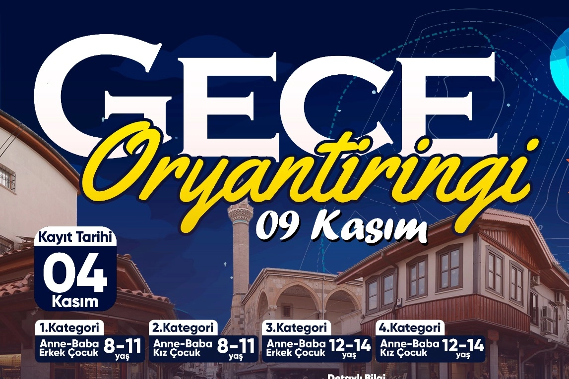 Konya'da 'Gece Oryantiringi'