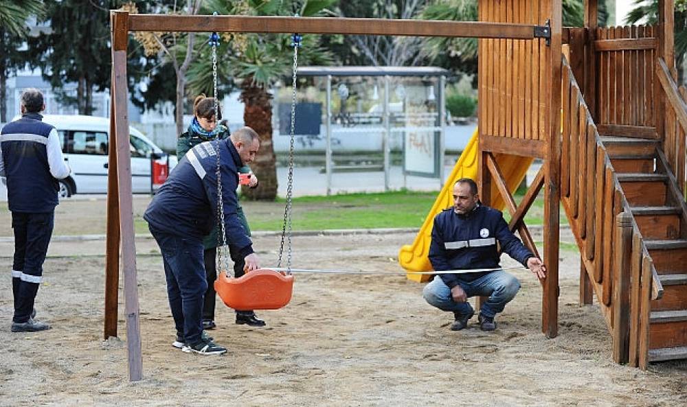 Karşıyaka'nın parkları artık daha güvenli 